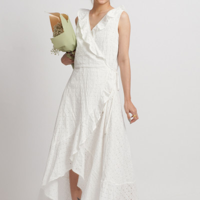 Maxi Cotton Trắng Cao Cấp Luna Llena