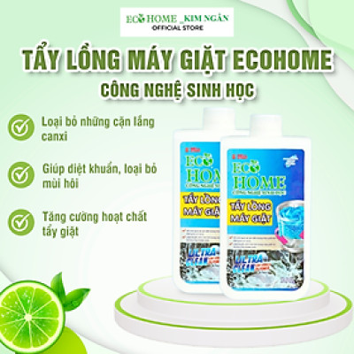 Tẩy Lồng Máy Giặt ECOHOME-Tẩy Lồng Giặt ECOHOME Kim Ngân Store Giúp Loại Bỏ Những Cặn Lắng Canxi, Chất Bẩn Cau Cặn 300g