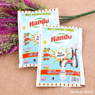 Bột thông tắc cống đường ống nước thải nội địa Hando 100Gr (Xanh)