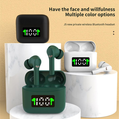 CINCATDY Tai Nghe Bluetooth Earbuds Gaming Headset True Wireless Headphone Dock Sạc có Led Báo Pin Kép J5