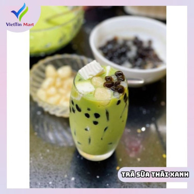 Set Nấu Trà Sữa Thái Xanh Viettin Mart 500Gr