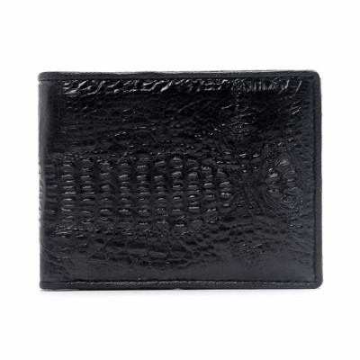 Ví nam Huy Hoàng da cá sấu nguyên con nhỏ màu đen, nâu đỏ, vàng bò, nâu đất HC2225-26-27-47