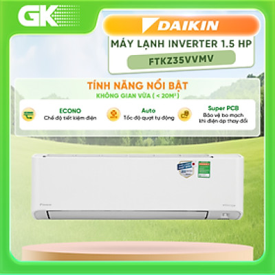 HÀNG CHÍNH HÃNG - Máy lạnh Daikin Inverter 1.5 HP FTKZ35VVMV - GIAO HCM