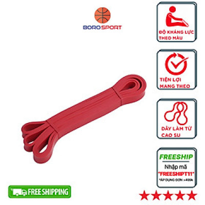 Dây kháng lực tập gym cao su tự nhiên, mức lực kéo phân theo từng màu, tiện lợi mang theo bất cứ đâu Cleacco