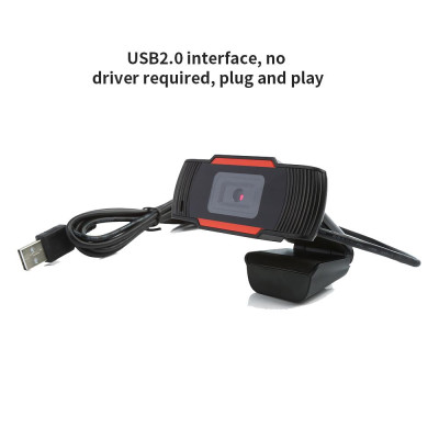 Webcam HXSJ A870 USB 480P tiêu cự cố định tích hợp Micrô hấp thụ âm thanh cho Máy tính để bàn Máy tính xách tay 