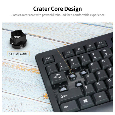 Chuột và Bàn phím Kết hợp 106 phím truyền tải 2.4G 1200DPI cho Văn phòng Doanh nghiệp uFound R-751