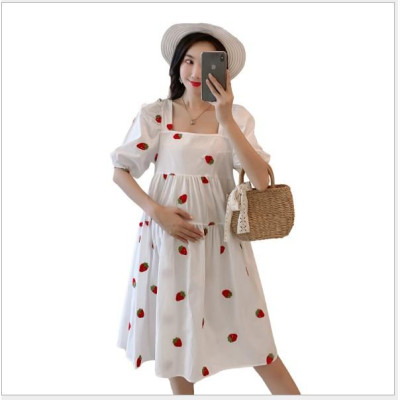 ĐẦM BẦU VÁY BẦU CÔNG SỞ KẾT TRÁI  DÂU TÂY DỄ THƯƠNG