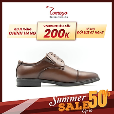 Giày Tây Nam Công Sở Oxford Tomoyo Da Bò Nhập Khẩu Cao Cấp TMN22502