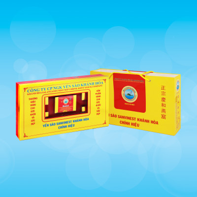 [5 hộp 3g] Yến sào Sanvinest Khánh Hòa chính hiệu tinh chế Hộp quà tặng 3g - Q503