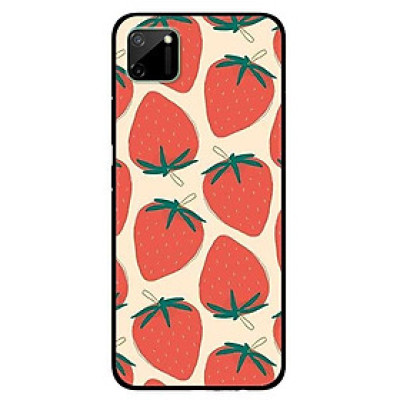 Ốp lưng dành cho Realme C3 / C3i - C11 - C12 - C15 mẫu Họa Tiết Dâu Đỏ