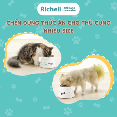 Chén đựng thức ăn cho chó mèo RICHELL Nhật nhiều size | Pet