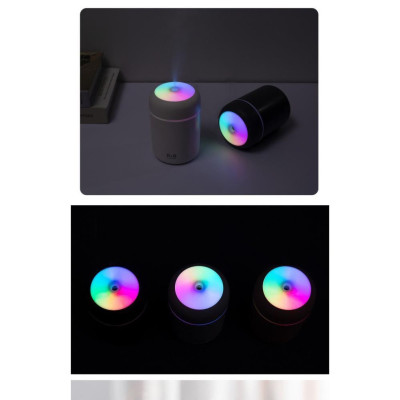 Máy Phun Sương Tạo Độ Ẩm Không Khí Dung Tích 300ml Kết Hợp Với Đèn Led - Dạng Cầm Tay Dùng Được Trong Xe Hơi ️HÀNG HOT