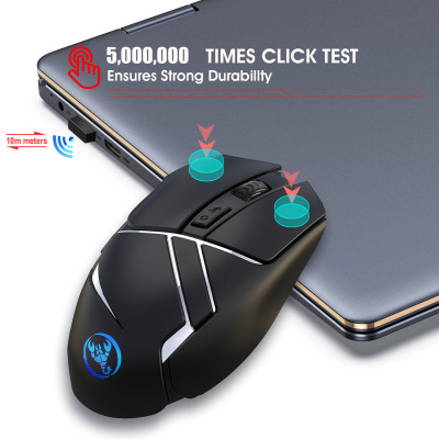 Chuột chơi game không dây HXSJ T60 không dây 2.4G với DPI có thể điều chỉnh