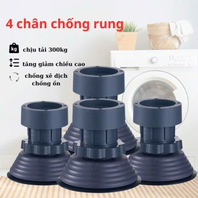 Bộ 4 Chân Chống Rung Kê Máy Giặt, Chân Kê Máy Giặt Tủ Lạnh Cao Cấp – Tiện Lợi, Dễ Dàng Vệ Sinh - HÀNG CHÍNH HÃNG MINIIN