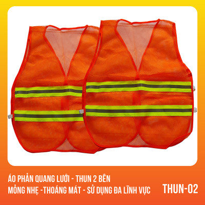 Áo phản quang lưới thun 2 bên thoáng mát, bền, đẹp - Mã THUN02