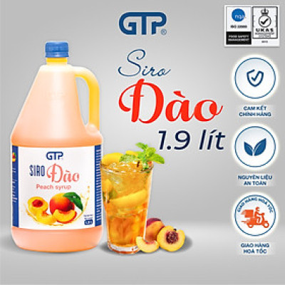 Siro Đào GTP - Chuyên dùng pha chế: Trà sữa, Trà trái cây, Cocktail, Mocktail…