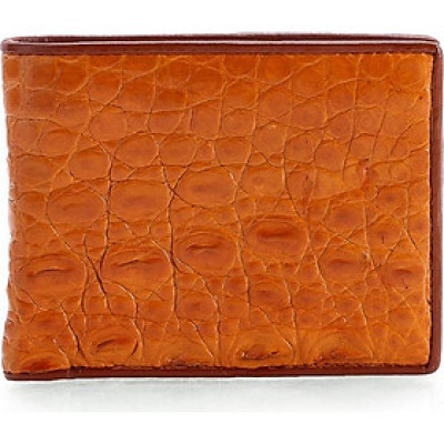 Ví nam Huy Hoàng da cá sấu gai bụng màu vàng HT2203