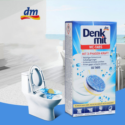 Viên tẩy bồn cầu Denkmit Đức 16 viên diệt khuẩn, khử mùi hôi, sạch mảng bám