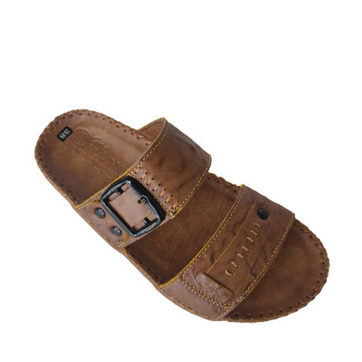 Dép Nam Quai Ngang Da Bò Thật TiTi ĐÔ Cao Cấp DNA2175d